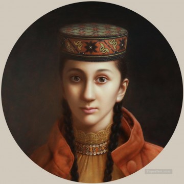 150の主題の芸術作品 Painting - タジキスタンの中国人少女の花嫁介添人